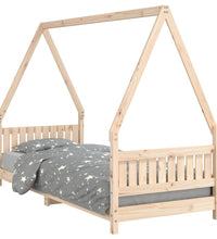 Kinderbett 80x200 cm Massivholz Kiefer