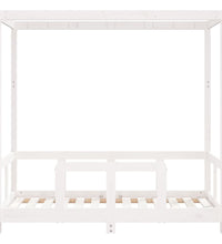 Kinderbett Weiß 70x140 cm Massivholz Kiefer
