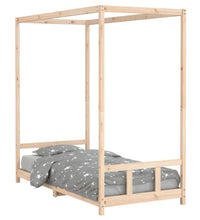 Kinderbett 90x190 cm Massivholz Kiefer