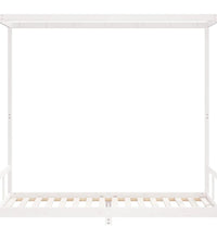 Kinderbett Weiß 80x200 cm Massivholz Kiefer