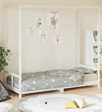 Kinderbett Weiß 80x200 cm Massivholz Kiefer