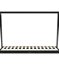 Kinderbett Schwarz 90x190 cm Massivholz Kiefer