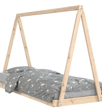 Kinderbett 80x200 cm Massivholz Kiefer