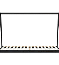 Kinderbett Schwarz 90x200 cm Massivholz Kiefer