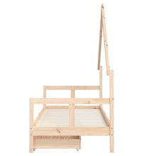 Kinderbett mit Schubladen 80x200 cm Massivholz Kiefer