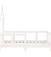 Kinderbett Weiß 70x140 cm Massivholz Kiefer