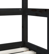 Kinderbett Schwarz 70x140 cm Massivholz Kiefer