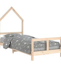 Kinderbett 80x200 cm Massivholz Kiefer