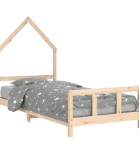 Kinderbett 90x200 cm Massivholz Kiefer