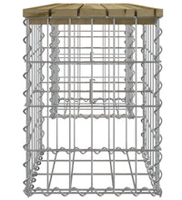 Gartenbank aus Gabionen 103x31x42 cm Kiefernholz Imprägniert