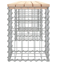 Gartenbank aus Gabionen 203x31x42 cm Massivholz Kiefer