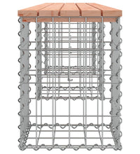 Gartenbank aus Gabionen 203x31x42 cm Massivholz Douglasie