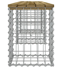 Gartenbank aus Gabionen 203x31x42 cm Kiefernholz Imprägniert