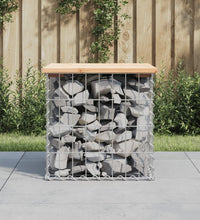 Gartenbank aus Gabionen 43x44x42 cm Massivholz Kiefer