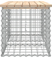 Gartenbank aus Gabionen 103x44x42 cm Massivholz Kiefer