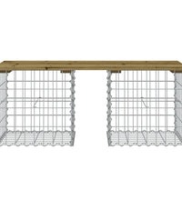 Gartenbank aus Gabionen 103x44x42 cm Kiefernholz Imprägniert