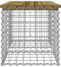 Gartenbank aus Gabionen 103x44x42 cm Kiefernholz Imprägniert