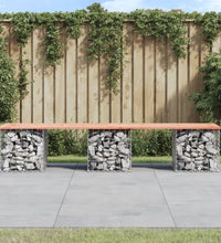 Gartenbank aus Gabionen 203x44x42 cm Massivholz Douglasie