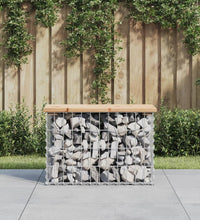 Gartenbank aus Gabionen 63x31,5x42 cm Massivholz Kiefer