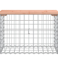 Gartenbank aus Gabionen 63x31,5x42 cm Massivholz Douglasie