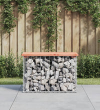 Gartenbank aus Gabionen 63x31,5x42 cm Massivholz Douglasie