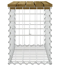 Gartenbank aus Gabionen 63x31,5x42 cm Kiefernholz Imprägniert