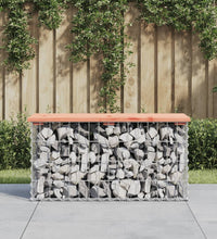 Gartenbank aus Gabionen 83x31,5x42 cm Massivholz Douglasie