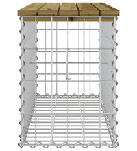 Gartenbank aus Gabionen 83x31,5x42 cm Kiefernholz Imprägniert