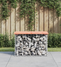 Gartenbank aus Gabionen 63x44x42 cm Massivholz Douglasie