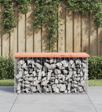 Gartenbank aus Gabionen 83x44x42 cm Massivholz Douglasie