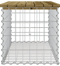 Gartenbank aus Gabionen 83x44x42 cm Kiefernholz Imprägniert