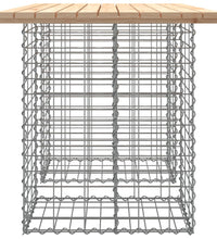 Gartenbank aus Gabionen 100x70x72 cm Massivholz Kiefer