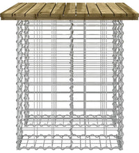 Gartenbank aus Gabionen 100x70x72 cm Kiefernholz Imprägniert