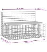 Gartenbank aus Gabionen 103x70x65 cm Massivholz Douglasie