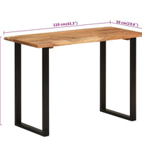 Esstisch 110x50x76 cm Massivholz Akazie