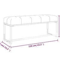 Sitzbank Senfgelb 110x36x45 cm Samt