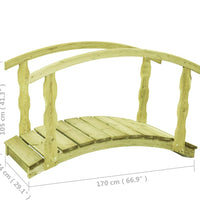 Gartenbrücke B-Ware 170x74x105 cm Kiefernholz Imprägniert