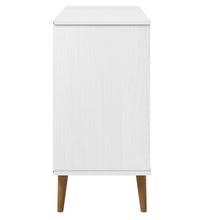 Sideboard MOLDE Weiß 90x40x80 cm Massivholz Kiefer