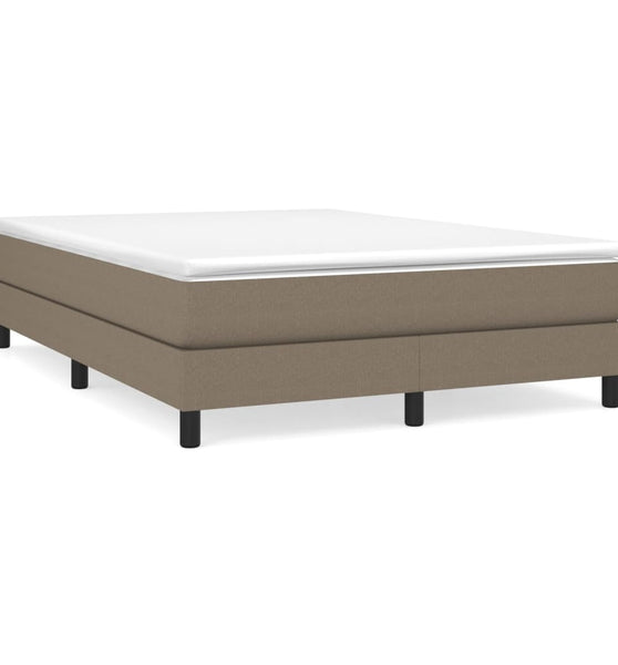 Boxspringbett mit Matratze Taupe 160x200 cm Stoff