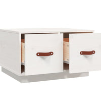 Couchtisch Weiß 60x53x35 cm Massivholz Kiefer