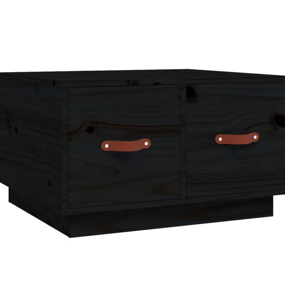 Couchtisch Schwarz 60x53x35 cm Massivholz Kiefer