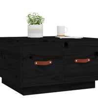 Couchtisch Schwarz 60x53x35 cm Massivholz Kiefer