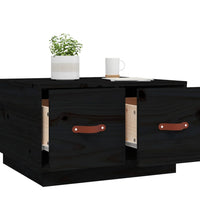 Couchtisch Schwarz 60x53x35 cm Massivholz Kiefer