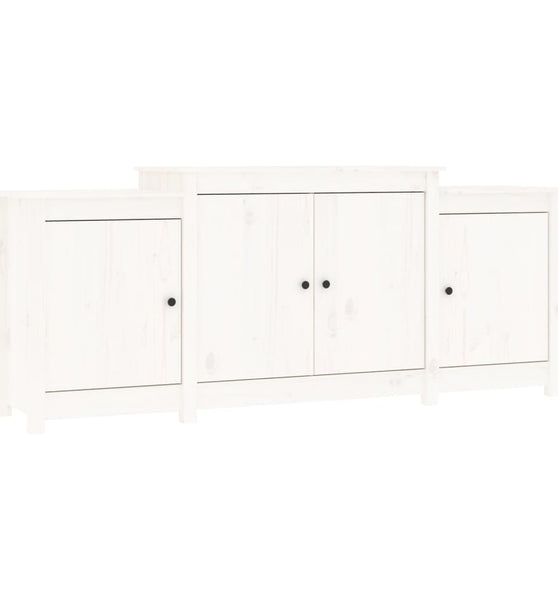 Sideboard Weiß 164x37x68 cm Massivholz Kiefer