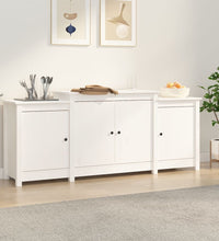 Sideboard Weiß 164x37x68 cm Massivholz Kiefer