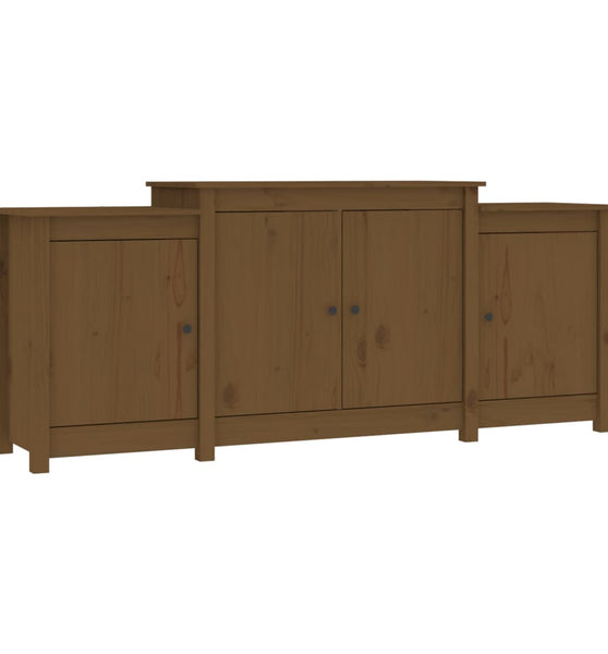 Sideboard Honigbraun 164x37x68 cm Massivholz Kiefer