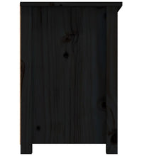 TV-Schrank Schwarz79x35x52 cm Massivholz Kiefer