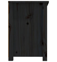 TV-Schrank Schwarz 114x35x52 cm Massivholz Kiefer