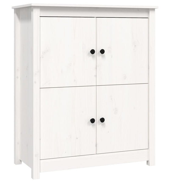 Sideboard Weiß 83x41,5x100 cm Massivholz Kiefer