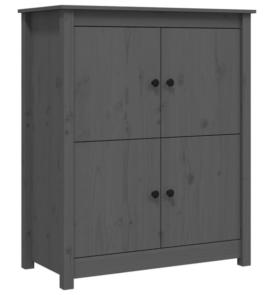 Sideboard Grau 83x41,5x100 cm Massivholz Kiefer